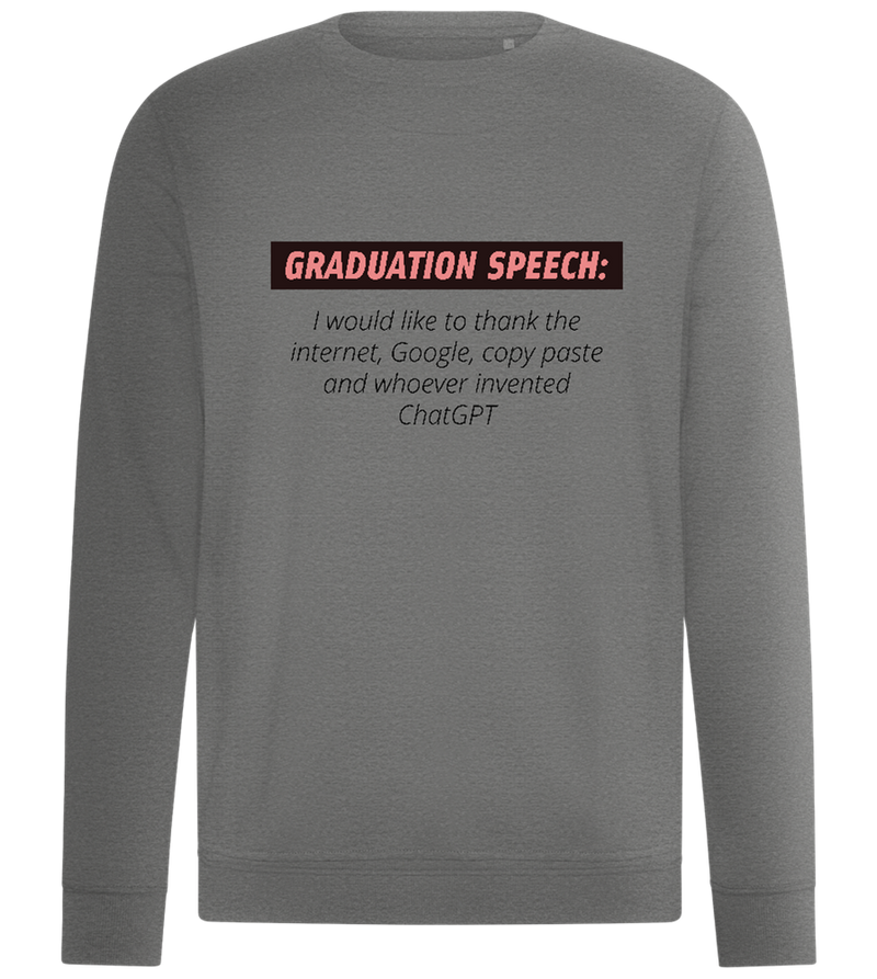 Graduation Speech Design - Comfort unisex sweater_ORION GREY II_front