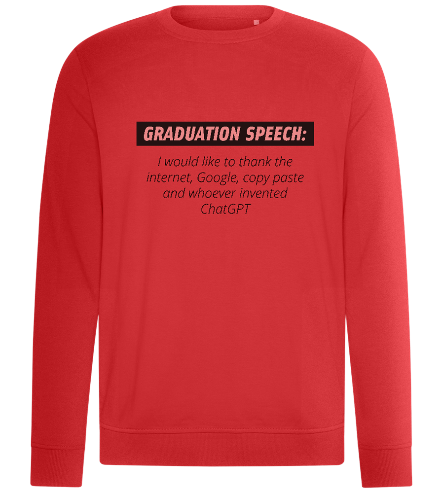 Graduation Speech Design - Comfort unisex sweater_RED_front