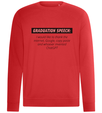 Graduation Speech Design - Comfort unisex sweater_RED_front