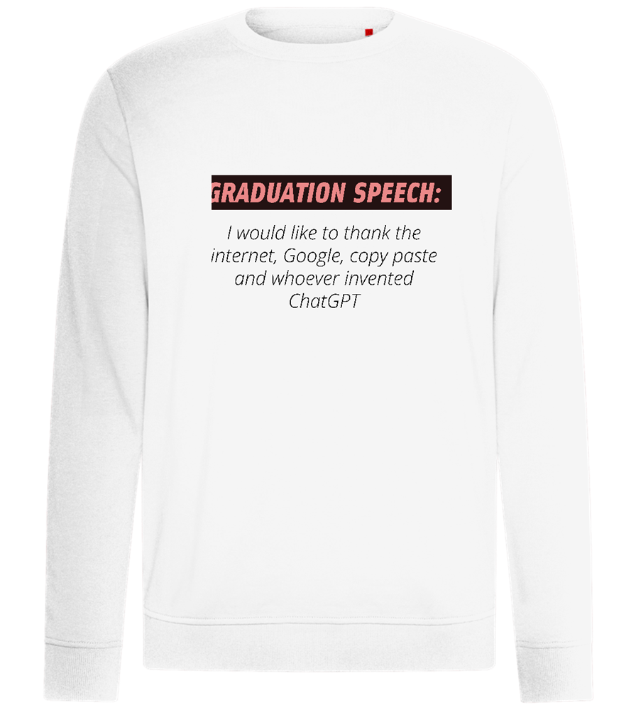 Graduation Speech Design - Comfort unisex sweater_WHITE_front