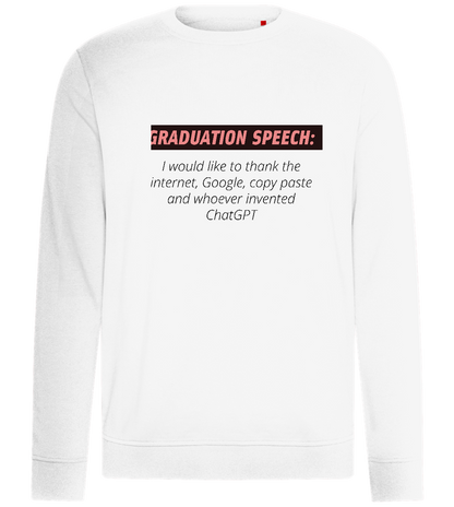 Graduation Speech Design - Comfort unisex sweater_WHITE_front