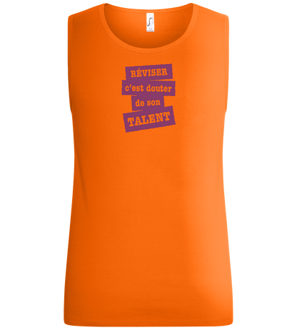 Réviser c'est Douter de Son Talent Design - Basic men's tank top_ORANGE_front