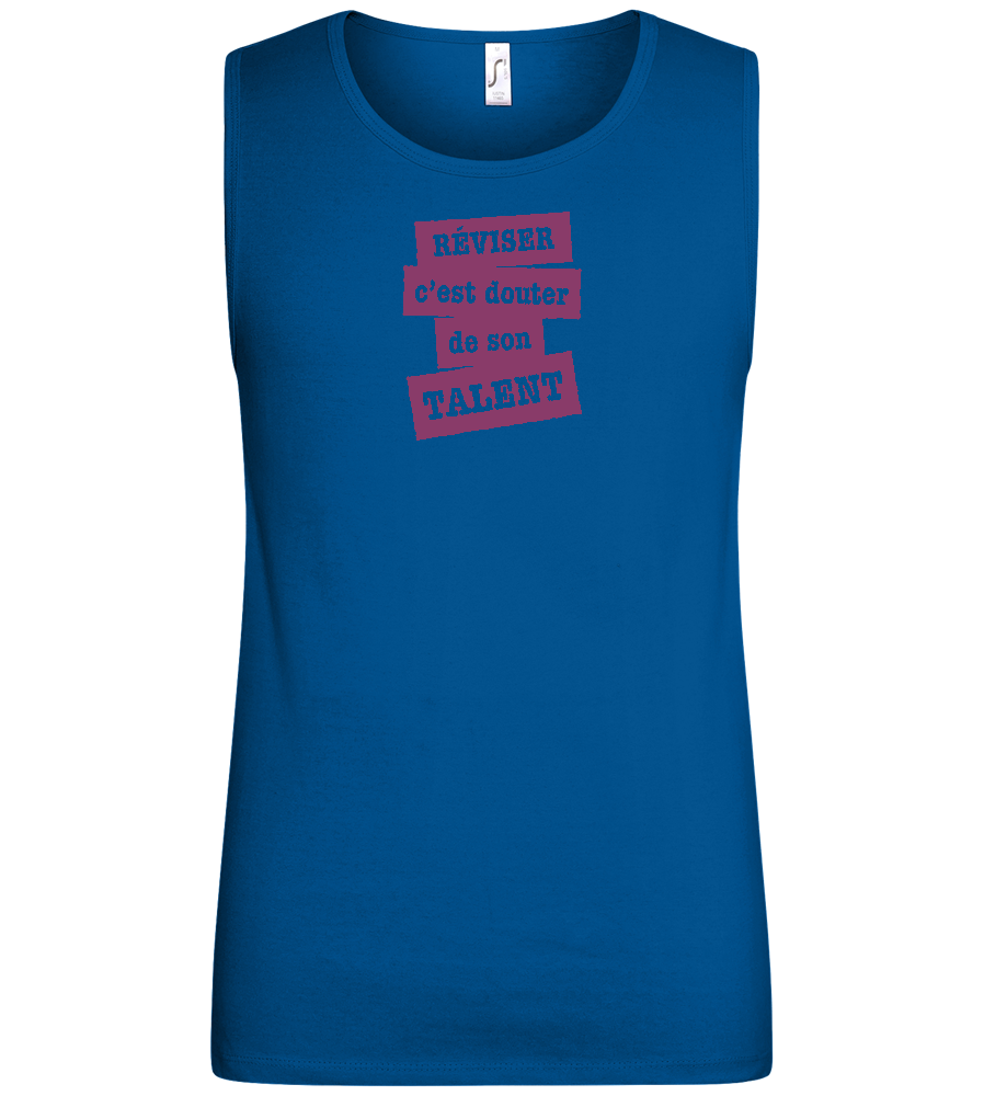 Réviser c'est Douter de Son Talent Design - Basic men's tank top_ROYAL_front