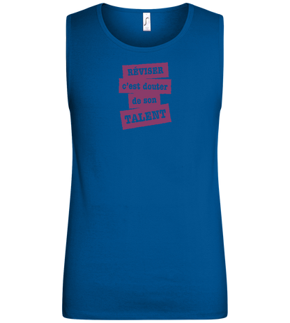 Réviser c'est Douter de Son Talent Design - Basic men's tank top_ROYAL_front