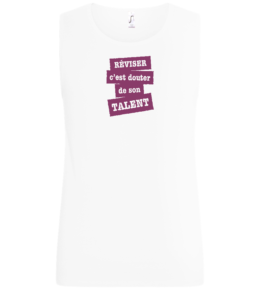 Réviser c'est Douter de Son Talent Design - Basic men's tank top_WHITE_front