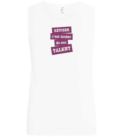 Réviser c'est Douter de Son Talent Design - Basic men's tank top_WHITE_front