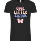 Cool Little Sister Butterfly Design - Comfort Unisex T-Shirt_DEEP BLACK_front