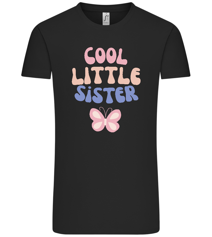 Cool Little Sister Butterfly Design - Comfort Unisex T-Shirt_DEEP BLACK_front