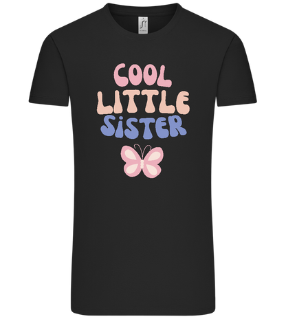 Cool Little Sister Butterfly Design - Comfort Unisex T-Shirt_DEEP BLACK_front