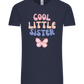 Cool Little Sister Butterfly Design - Comfort Unisex T-Shirt_FRENCH NAVY_front