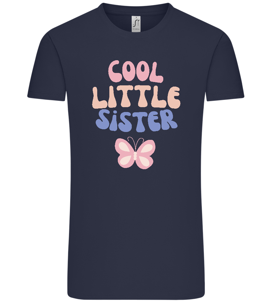 Cool Little Sister Butterfly Design - Comfort Unisex T-Shirt_FRENCH NAVY_front