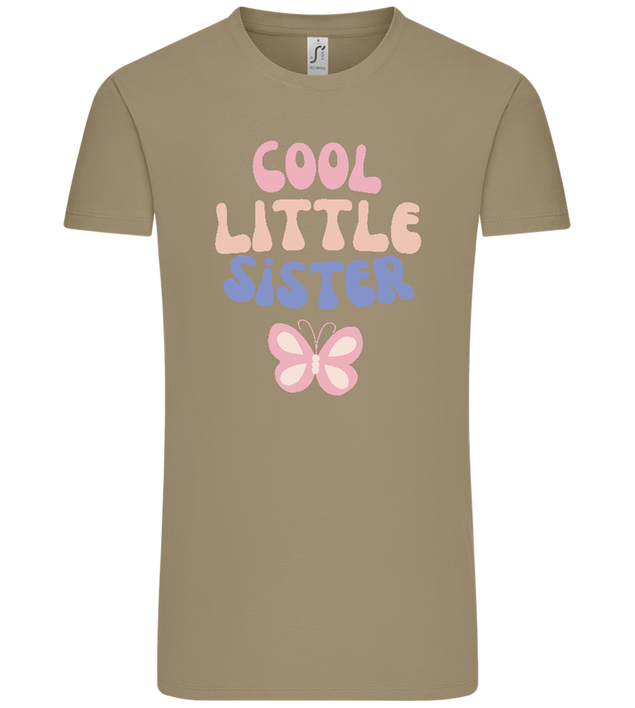 Cool Little Sister Butterfly Design - Comfort Unisex T-Shirt_KHAKI_front