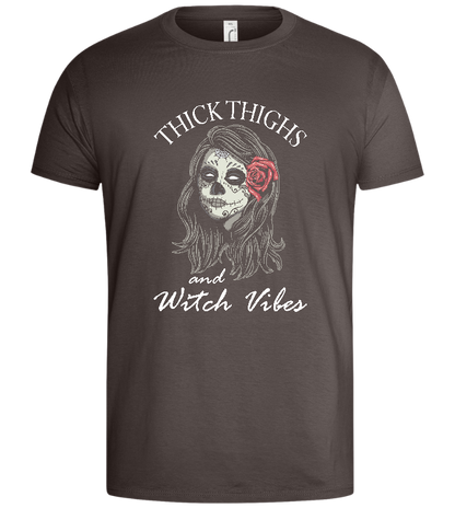 Witch Vibes Design - Basic men's t-shirt_DARK GRAY_front