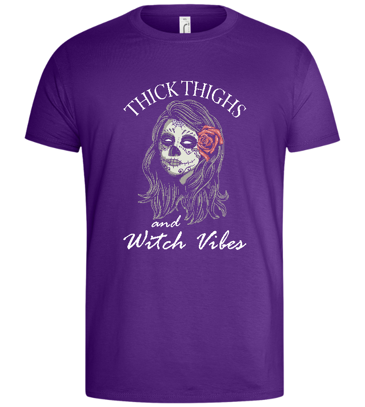 Witch Vibes Design - Basic men's t-shirt_DARK PURPLE_front