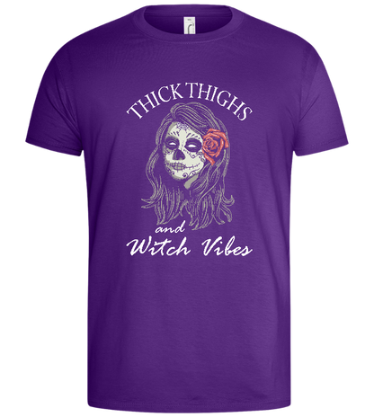 Witch Vibes Design - Basic men's t-shirt_DARK PURPLE_front