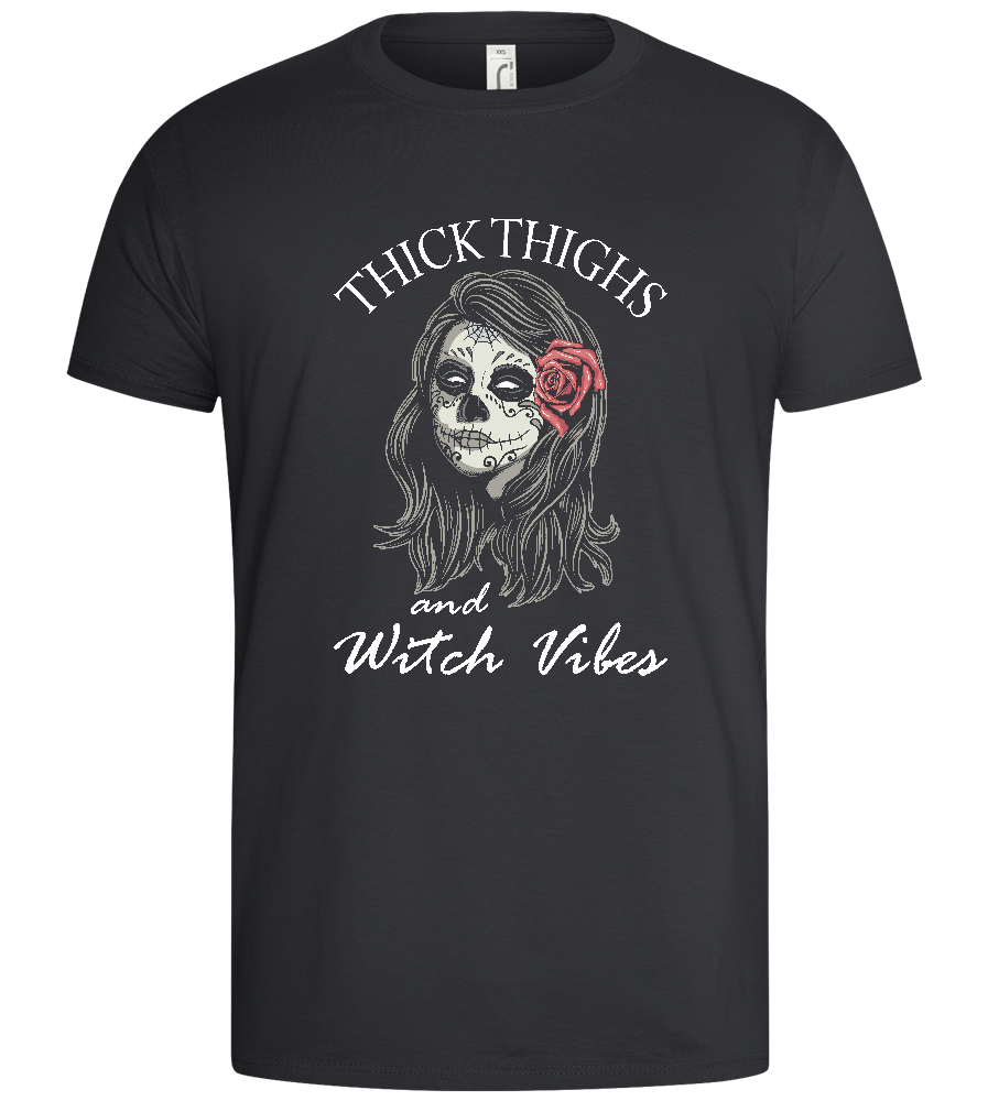 Witch Vibes Design - Basic men's t-shirt_DARK GRAY_front