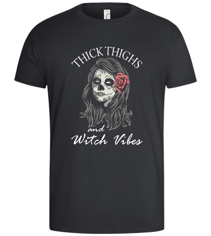 Witch Vibes Design - Basic men's t-shirt_DARK GRAY_front