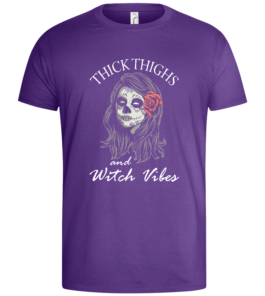 Witch Vibes Design - Basic men's t-shirt_DARK PURPLE_front