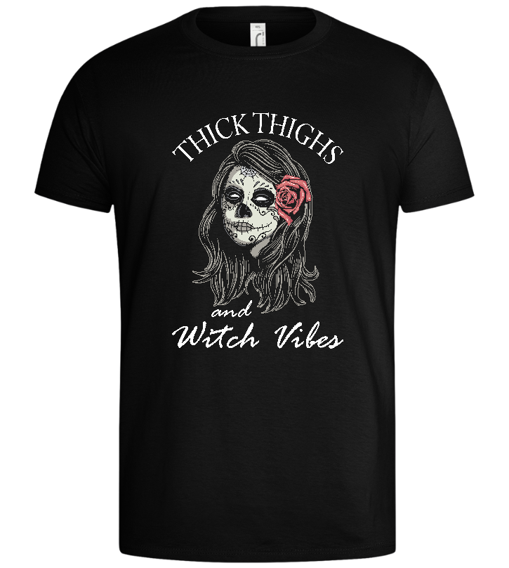 Witch Vibes Design - Basic men's t-shirt_DEEP BLACK_front