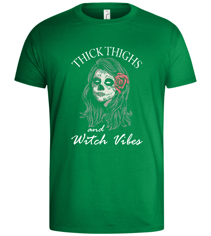 Witch Vibes Design - Basic men's t-shirt_MEADOW GREEN_front