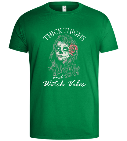 Witch Vibes Design - Basic men's t-shirt_MEADOW GREEN_front