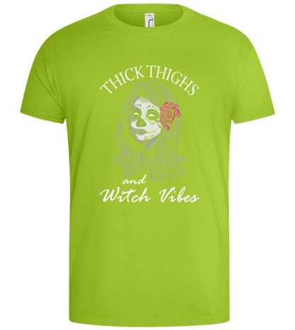 Witch Vibes Design - Basic men's t-shirt_MEADOW GREEN_front