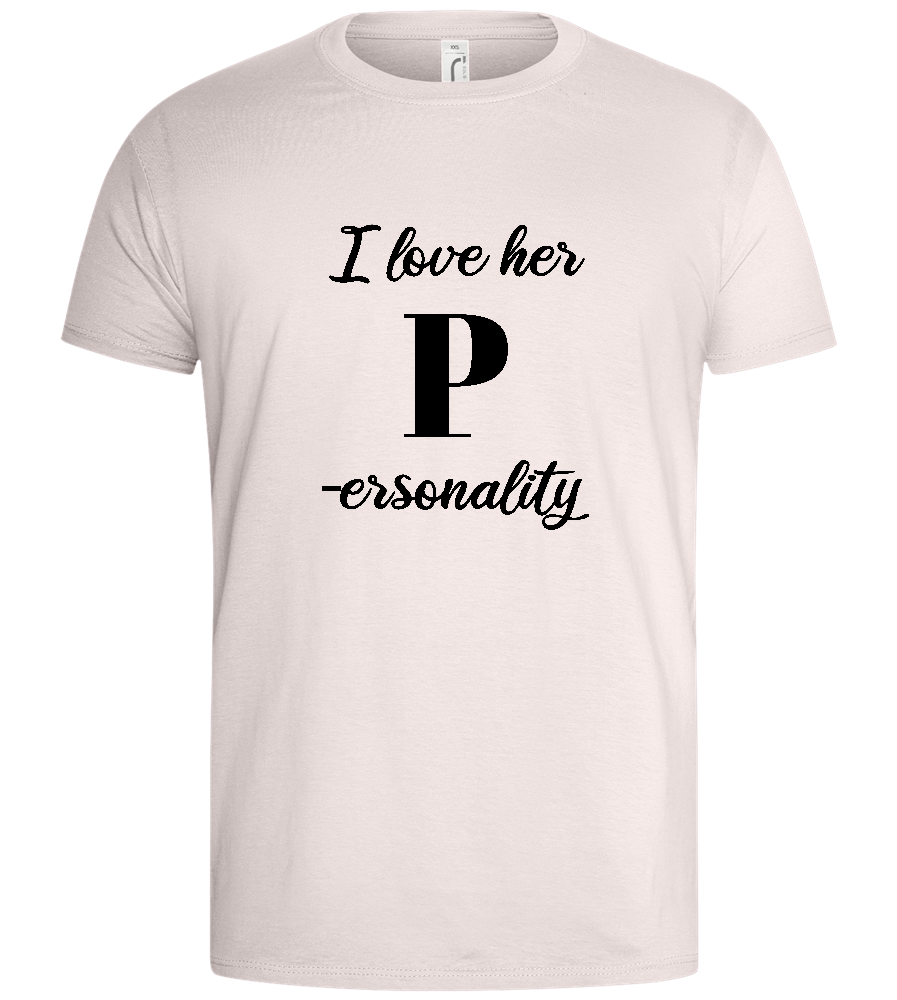 Love Her P Design - Basic men's t-shirt_LIGHT PINK_front