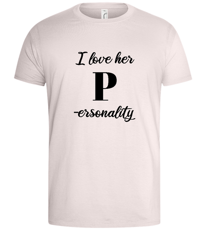 Love Her P Design - Basic men's t-shirt_LIGHT PINK_front