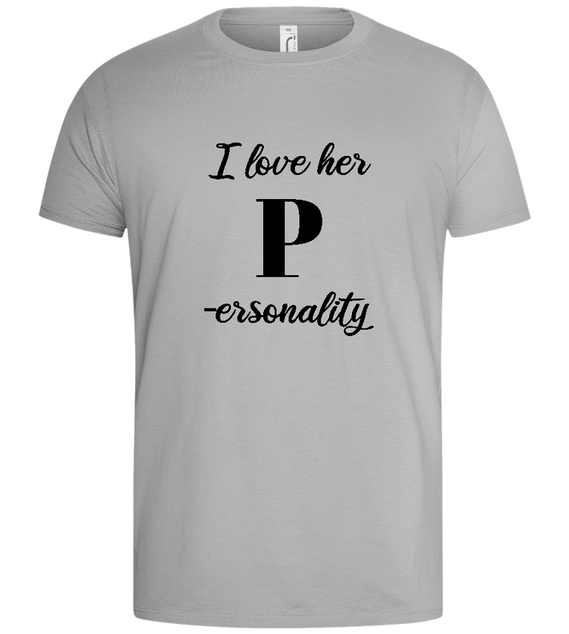 Love Her P Design - Basic men's t-shirt_PURE GRAY_front