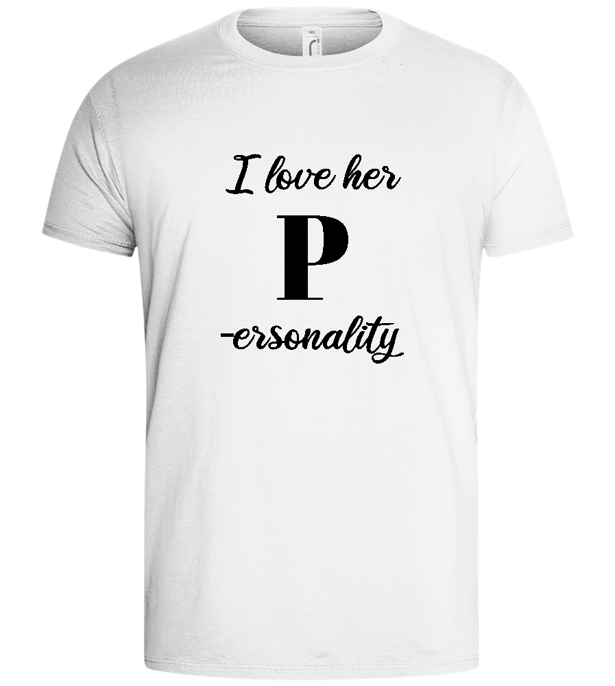 Love Her P Design - Basic men's t-shirt_WHITE_front