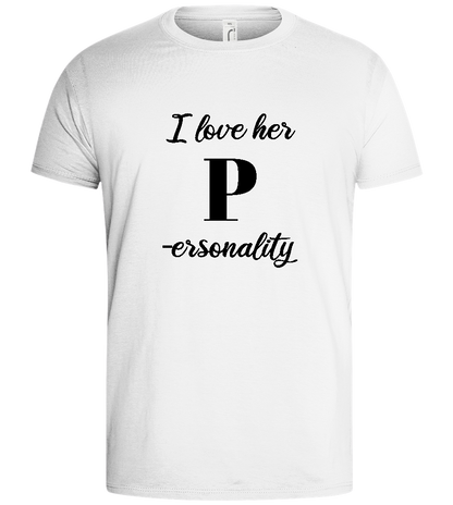 Love Her P Design - Basic men's t-shirt_WHITE_front