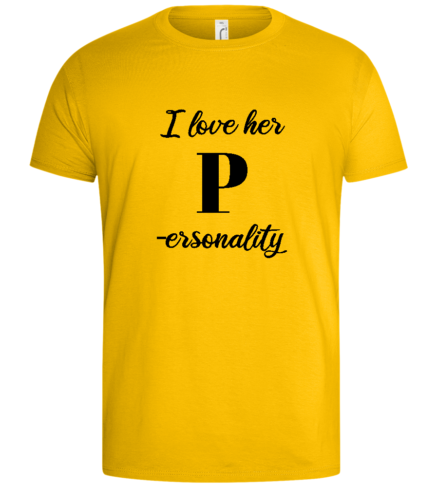 Love Her P Design - Basic men's t-shirt_YELLOW_front