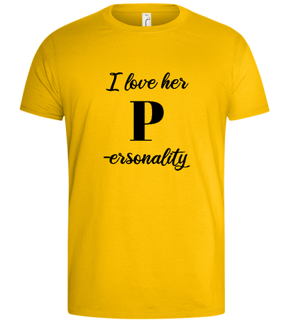 Love Her P Design - Basic men's t-shirt_YELLOW_front