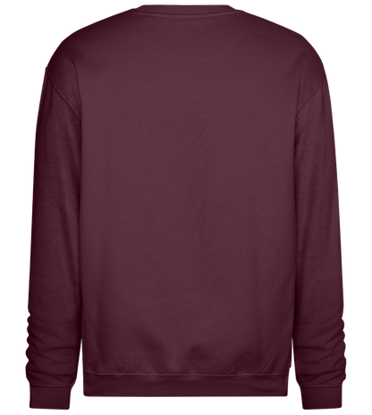 Horsehead Sketch Design - Comfort Essential Unisex Sweater_BORDEAUX_back