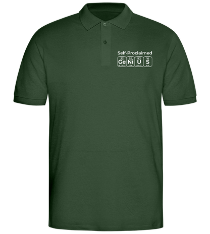 Genius Design - Comfort men's polo shirt_GREEN BOTTLE_front