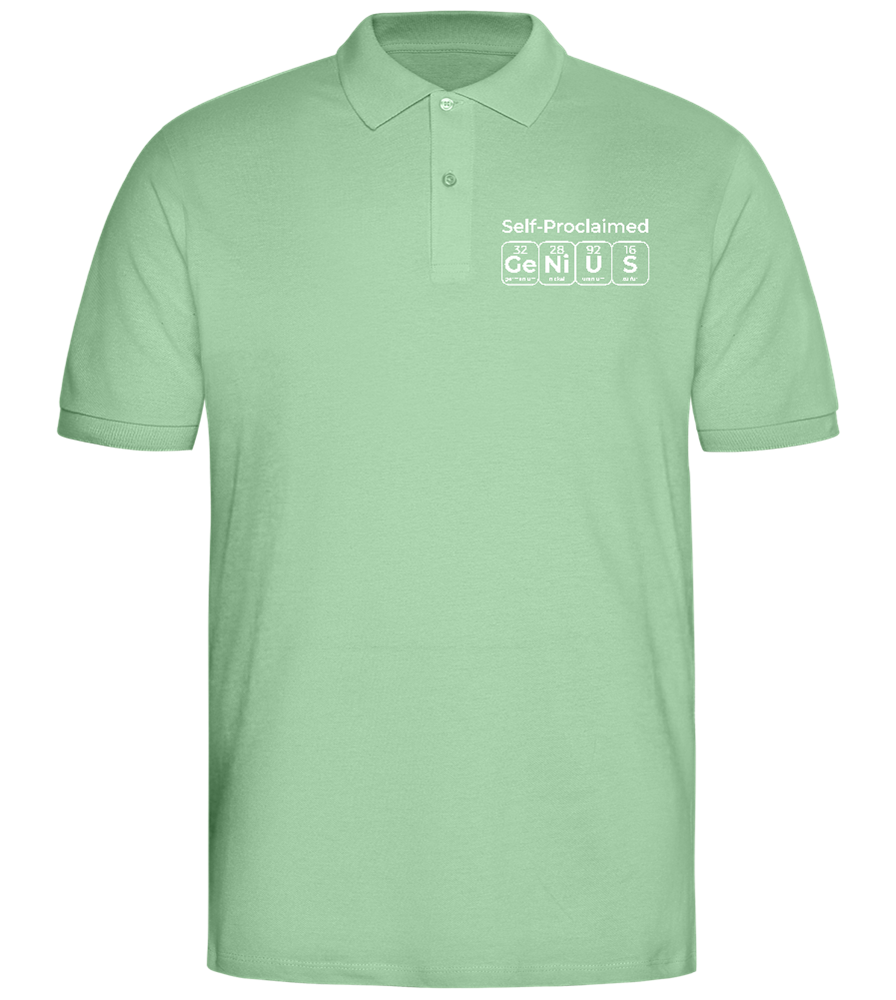 Genius Design - Comfort men's polo shirt_ICE GREEN_front