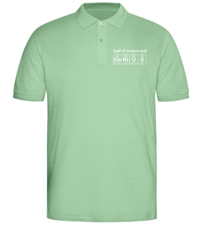 Genius Design - Comfort men's polo shirt_ICE GREEN_front