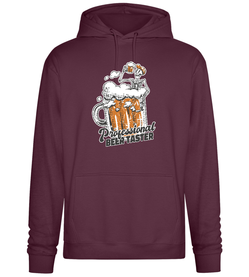 Professional Beer Taster Design - Premium Essential Unisex Hoodie_BORDEAUX_front