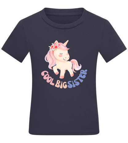 Cool Big Sister Unicorn Design - Comfort kids fitted t-shirt_FRENCH NAVY_front