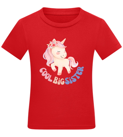 Cool Big Sister Unicorn Design - Comfort kids fitted t-shirt_RED_front