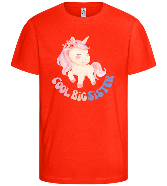 Cool Big Sister Unicorn Design - Comfort kids fitted t-shirt_RED_front