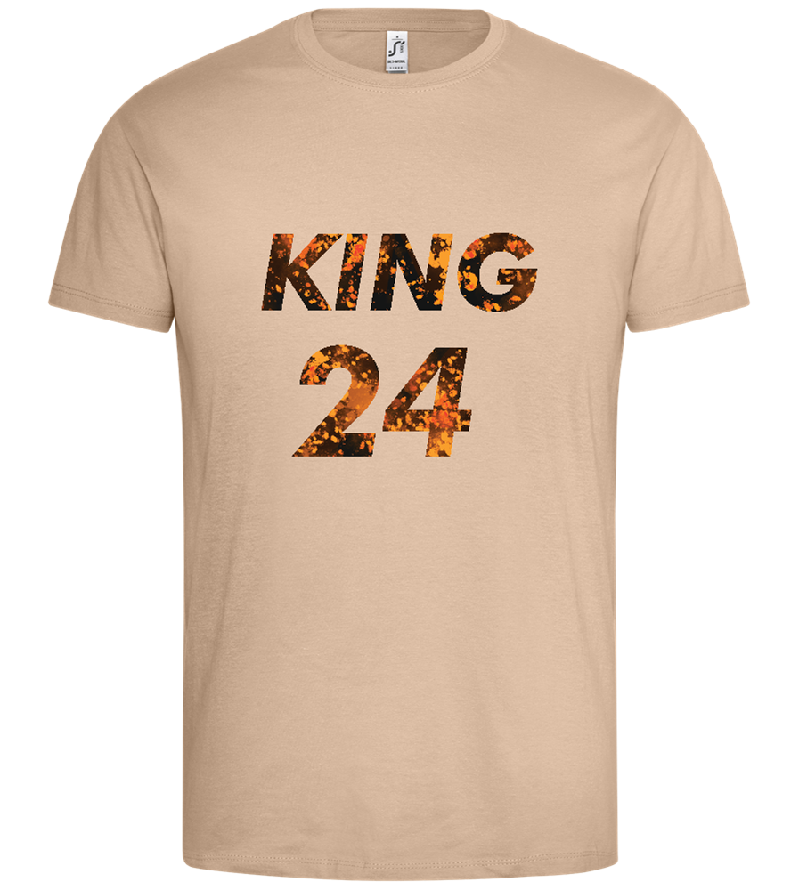 KING 24 Design - Premium men's t-shirt_SAND_front