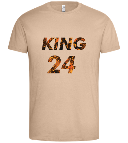 KING 24 Design - Premium men's t-shirt_SAND_front