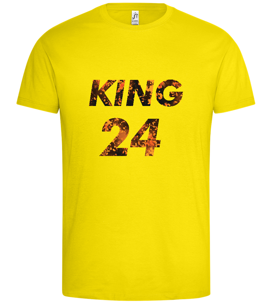 KING 24 Design - Premium men's t-shirt_YELLOW_front