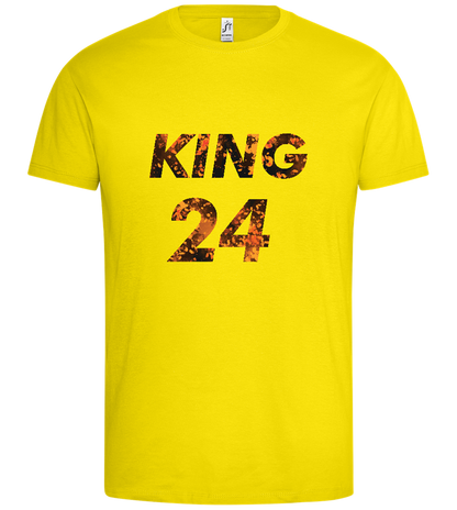 KING 24 Design - Premium men's t-shirt_YELLOW_front