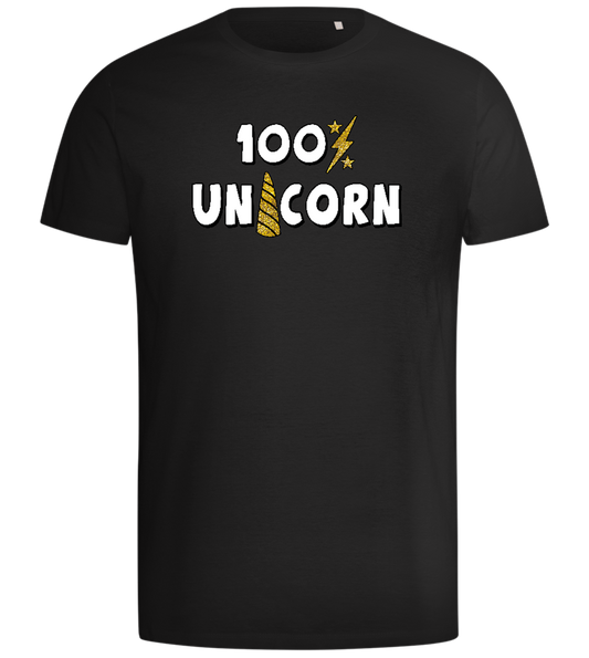 100 Percent Unicorn Design - Comfort men's t-shirt_DEEP BLACK_front