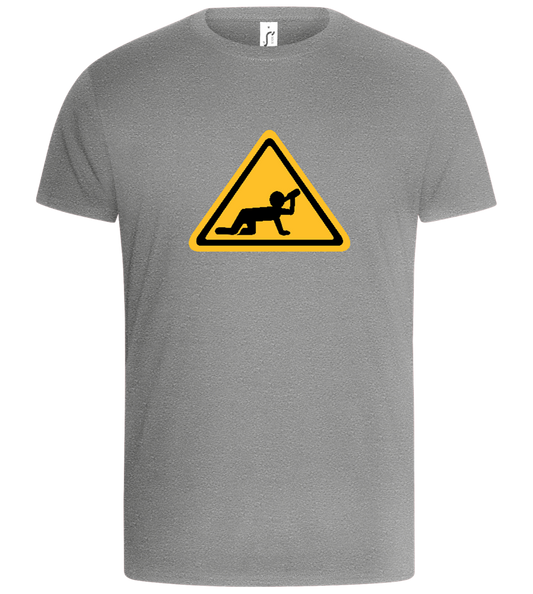 Drunk Warning Sign Design - Basic Unisex T-Shirt_ORION GREY_front