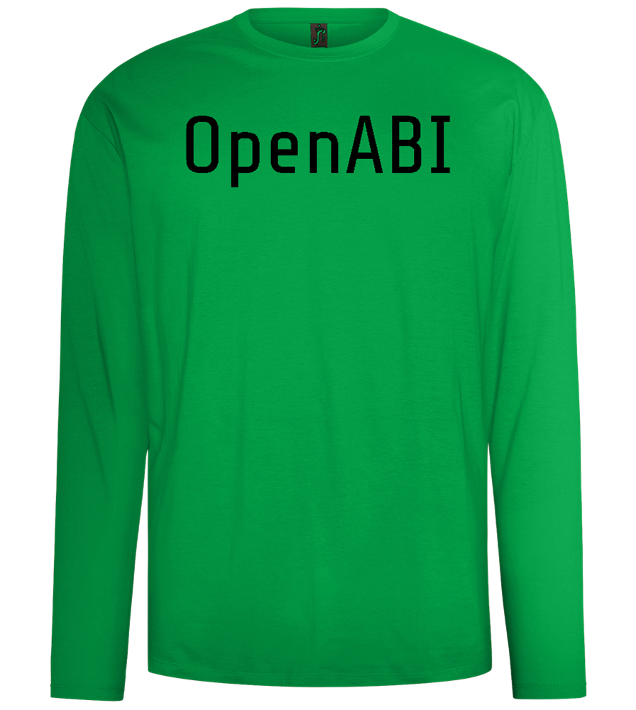 OpenABI Design - Comfort men's long sleeve t-shirt_MEADOW GREEN_front