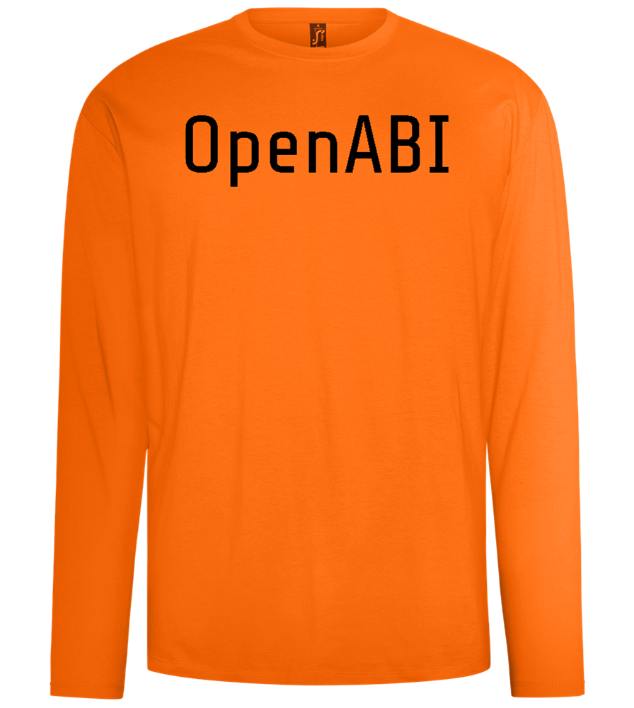 OpenABI Design - Comfort men's long sleeve t-shirt_ORANGE_front