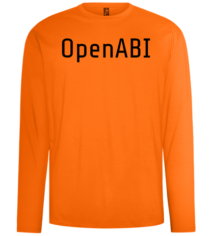 OpenABI Design - Comfort men's long sleeve t-shirt_ORANGE_front